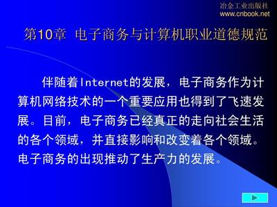 第10章 電子商務與計算機職業道德 計算機網絡技術